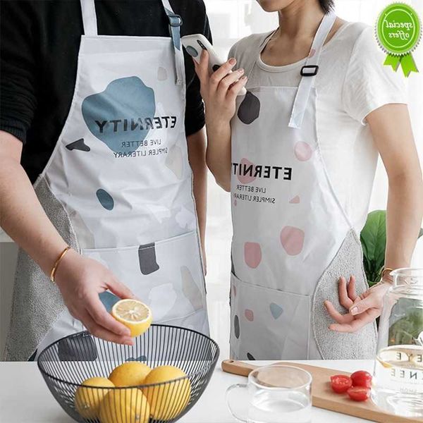 Nouveaux tabliers en PVC imperméables ménage BBQ cuisson bavoir tabliers de cuisine pour les femmes cuisine Restaurant tablier outils de nettoyage