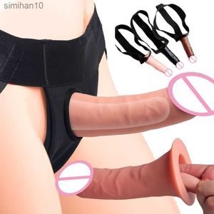 Nieuwe Wearable Penis Dildo Hollow Sleeve Voor Unisex Realistische Lul Met Slipje SexToy Extension Masturbatio Anale Speeltjes Voor Lesbische L230518
