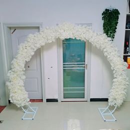 Nueva decoración de fondo de boda, diseño de sitio, puerta de arco de flor de cerezo, flor Artificial con juego de estantes para fiesta, accesorios de baño para bebé