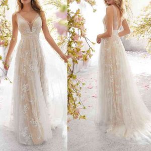 Robe de mariée Sexy Dentelle sans manches à col B