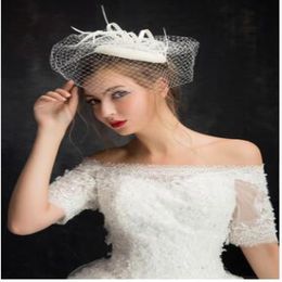 NIEUWE bruiloft bruid sluier hoofddeksels de bruid hoed hoofdtooi bloemknop zijde gaas feest podiumvoorstelling volwassen ceremonie haar 4851838
