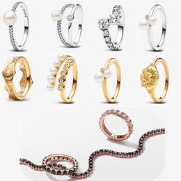 Nieuwe trouwring voor vrouwen designer ketting 925 zilveren armband DIY fit Pandoras Games of Thrones Lannisterss Lion Ring parels oorbellen set sieraden cadeau met doos