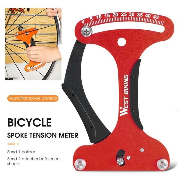 Nueva herramienta WEST BIKING, medidor de tensión, indicador de precisión MTB, comprobador de rueda, Reparación de bicicletas, constructor de radios, bicicleta L1b0