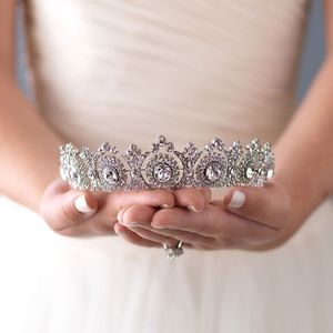 Nuevo estilo occidental corona nupcial diadema hermosa novia de cristal tocado accesorios para el cabello boda tiaras joyería del pelo regalo del partido C19022201