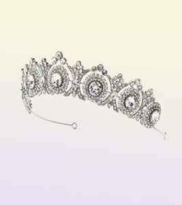 Nieuwe westerse stijl Bridal Crown Headband Gorgeous Crystal Bride Headpiece Hair Accessories Wedding Tiaras Hair Sieraden Party Gift C7532490