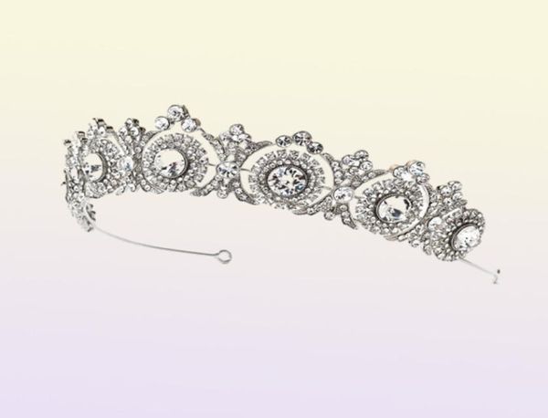 Nuevo estilo occidental corona nupcial diadema hermosa novia de cristal tocado accesorios para el cabello tiaras de boda joyería para el cabello regalo de fiesta C2548490