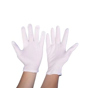 Nuevos guantes ceremoniales de algodón blanco para hombres y mujeres que sirven 1 camareros conductores guantes de joyería C431