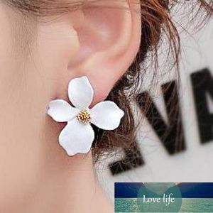 Nieuwe Witte Bloem Oorbellen Koreaanse Grote Mooie Bloemen Stud Oorbellen Voor Vrouwen Oren Sieraden Groen Rood Geel Roze Earings Gift Factory Prijs Expert Design Quality