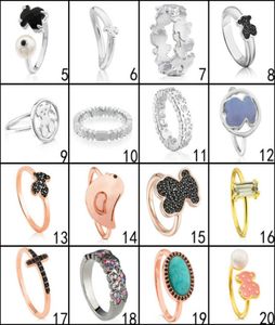 Nouveau 2020 100 925 STERLING Silver Bear Ring Original 1 Anneau de mode Bijoux Fabricant Bear Set Gift14085708