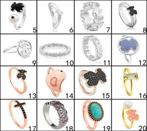 Nouveau 2020 100 925 STERLING Silver Bear Ring Original 1 Anneau de mode Bijoux Fabricant Bear Set Gift16459364