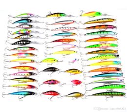 NIEUW HELE 43PCSSet Mixed Models Fishing Lures 43 Clolor Mix Minnow Lure Crank Bait Tackleee SHIP4896392