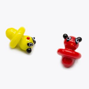 Accessoires pour fumeurs Bouchon de carb d'ours de canard coloré 10mm 14mm Quartz Banger 45 degrés pour ongles thermiques Bong en verre Dab Oil Rigs