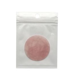 NIEUWE groothandel natuurlijke ronde gladde roze jadesteen voor wimpers lijmhouder wimperverlengingsgereedschap