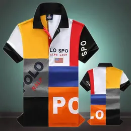 Nieuwe groothandel polo's heren t-shirt zomer katoen korte mouw kleurcontrast Europese en Amerikaanse sport vrije tijd mode buitenlandse handel Amerikaanse stijl s-6XL