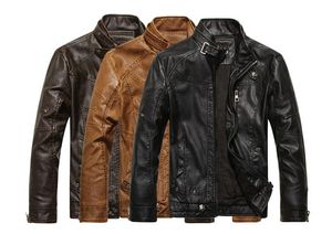 NIEUW Groothandel-weinianuo Merkontwerp Motorfiets Jackets Men Jaqueta de Couro Leather Jacket Chaqueta Hombre Cuero Heren Coats 176 65 S