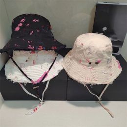 Nuevo sombrero de pescador de cuerda de borde ancho, sombrero de olla clásico Retro de gama alta, sombrilla de playa de verano a la moda y versátil y sombrero protector solar