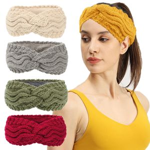 Nouveau large tricot laine bandeau hiver chaud oreille fille épaissir Turban cheveux accessoires femmes bandeau cheveux chapeaux oreilles plus chaud
