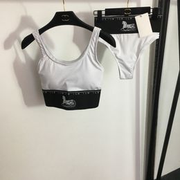 Nuevo conjunto de sujetador de bikini con cintura alta y cintura ancha, dos piezas