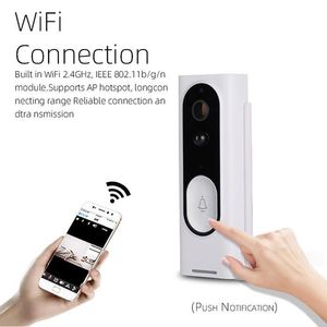 HD 2.4G WIFI Timbre inteligente Cámara de video IR Intercomunicador Campana de seguridad para el hogar