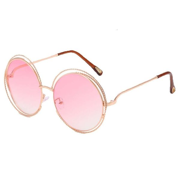 Nuevas gafas de sol de montura grande para celebridades de Internet Wild Fox, gafas de sol de montura redonda para mujer, gafas de sol de película genuina, lentes planas