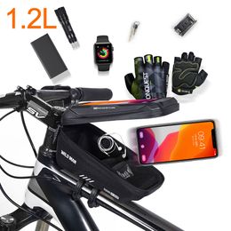 Nouveau sac à vélo sauvages Sac de téléphone à vélo de vélo imperméable Sac de vélo à débit rapide 6.9 pouces Sac à écran tactile