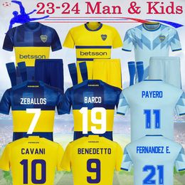 23 24 CA Boca Juniors MARADONA TEVEZ voetbalshirt CAVANI thuis heren tenue ALEXIS DE ROSSI 2023 Fans spelers CARLITOS derde camiseta futbol voetbal kinderen Sets 16-XXL