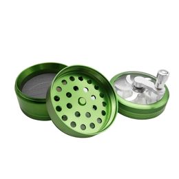 Nieuwe Windmolen Vorm Deisgn 62mm Dia Droge Kruid Fluiter Tabak Slijpmachines Pollen Catcher Crusher Hand Schacht Grinder Groothandel