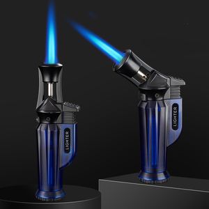 Nouveau coupe-vent métal gaz butane torche briquet créatif coude allume-cigare Jet gonflé cigare fumer Gadgets pour hommes cadeau