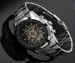 Nouveau gagnant Luminous Clock Men Automatic Watch Skeleton Military montre mécanique Relogio Male Montre Match Mens Relojes1177872
