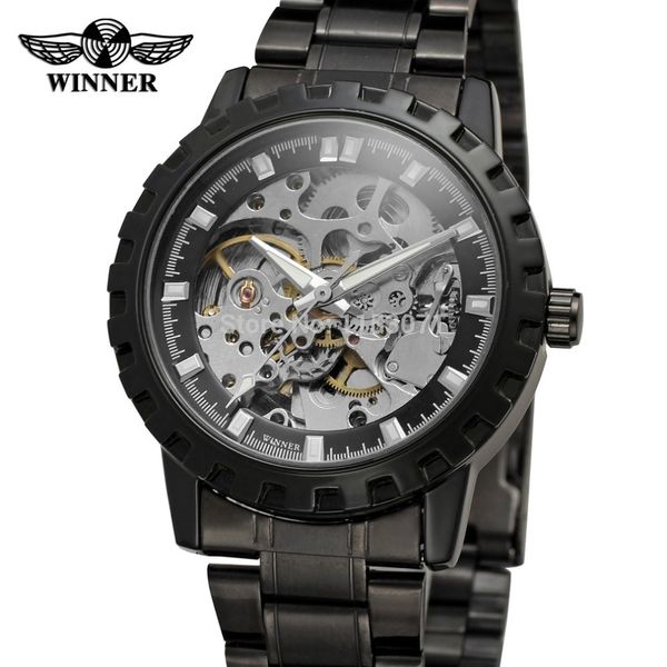 Nouveau gagnant hommes montres militaire armée Sport horloge mâle haut marque luxe squelette horloges automatique mécanique hommes montre cadeau