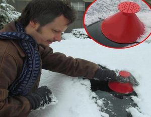 Nieuwe Winter Auto Magic Window Voorruit Auto Ijskrabber Vormige Trechter Sneeuw Remover Deicer Cone Tool Schrapen Een Ronde5632615