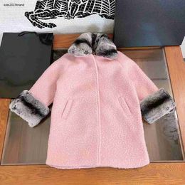 Nieuwe winter babyjas faux fur kids designer jas maat 90-150 turn down kraag meisje windjager comfortabel warme kleding dec10