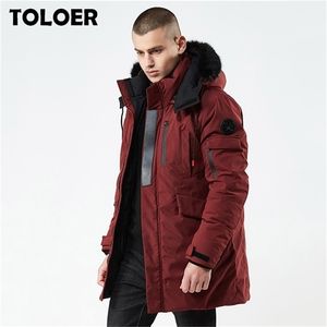 Winter Casual Long Style Hooded Epaulet Cotton Peded Jackets Men Burar Dikke winddichte mode Men Parka Pocka Pockets Coats 201210