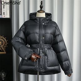 New Winter Coat Women Parkas Warm Down Cotton Loose Female Jacket Coat Ladies With Belt Outerwear Chaqueta Mujer Invierno 201217