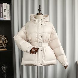 New Winter Coat Women Parkas Warm Down Cotton Loose Female Jacket Coat Ladies With Belt Outerwear Chaqueta Mujer Invierno 201201