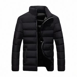 Nouvelle veste d'hiver à manches Lg, veste rembourrée en coton, veste à fermeture éclair, col montant pour hommes, grande taille cott 23D0 #