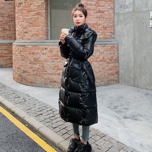 Nieuwe winterjas vrouwen dik warm aflopend katoen lange parka jas dames groot formaat losse Koreaanse winterjas vrouwen elegant l220730