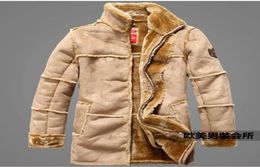 Nouvelles vestes d'hiver Men039S HighgradeAir Force Vêtements de fourrure Ajouter un afflux Ajouter un manteau de poussière de cuir de fourrure épaissie Jack6164109