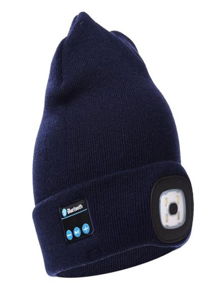 Nuevos gorros LED de invierno con gorros cálidos Bluetooth Gorro LED Bluetooth Gorro inteligente inalámbrico Auriculares Auriculares Altavoz led hat light2172210