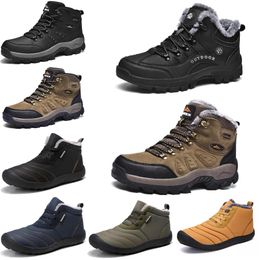 2024 Hiver lointain Sports Coton Chaussures pour hommes plate-forme pour hommes chauds et en velours baskets de neige extérieures Randonnée légère 39-45