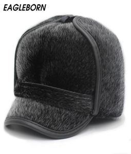 Nouveau hiver des hommes russes chapeau fausse fourrure chapeau mode fat de fur