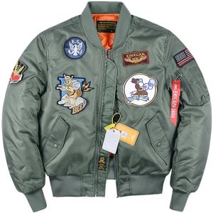 Nueva chaqueta de piloto de vuelo gruesa para hombre de invierno MA1, chaquetas de béisbol de aviador de la Fuerza Aérea, abrigo táctico militar de carga a prueba de viento del ejército