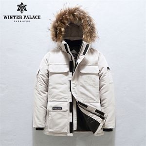Nouveau hiver hommes veste unisexe chaud doudoune col montant avec une capuche froid chaud vers le bas manteau coupe-vent Parkas 201217