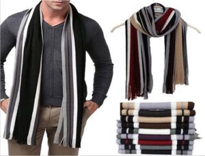 Nieuwe winter sjaals mannen klassieke kasjmier sjaal warm franje streep kwastje long soft wraps 8colors mode 1939037