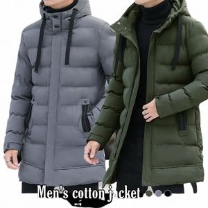 Nouveau hiver épais hommes chaud Parka vestes décontracté hommes vêtements d'extérieur manteaux solide à capuche mâle coupe-vent manteau avec poches 94BQ #