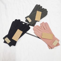 Gants design nouveaux gants d'hiver chauds en peluche Double couche épaisse en peluche montre écran tactile gants de conduite