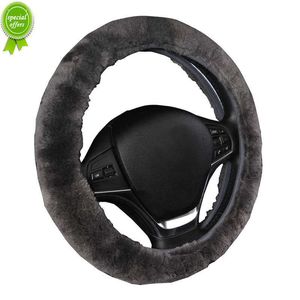 Nieuwe Winter Warm Wool stuurwielhoes voor 38 cm update kleur grijze zwarte funda volante automekken