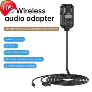 Nieuwe Draadloze Audio Zender Ontvanger Siri Voice Assistent 3.5mm Aux Usb Adapter Bass Bluetooth 5.1 Handsfree Car Kit