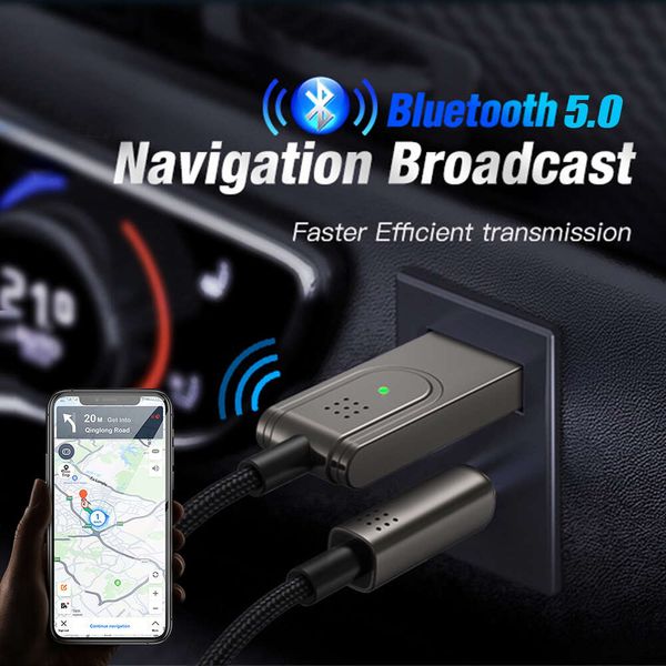 Nuevo receptor inalámbrico Bluetooth 5,0, Jack de 3,5mm, Aux, Audio, música, Dongle, alimentación USB, Kit de manos libres para coche, altavoz de Radio para coche