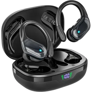 Nouveau casque sans fil Bluetooth 5.3 écouteurs casque avec double micro écouteurs mains libres ENC suppression de bruit écouteur pour le sport